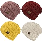 Durio Beanie Hats for Women - Slouchy Beanies Unisex Warm Winter Caps Soft Breathable & Cozy Stretchy Knitted Cuffed Cap