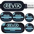 REVIX Ice Packs for Injuries Reusable, 5 Pack Hot and Cold Gel Ice Pack Set for Pain Relief, Swelling, Bruises, Inflammation and Post Surgery Recovery, Adjustable & Flexible for Knees, Back, and Neck