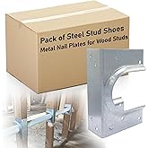 (5 Pack) Airmont Products AP-533-1, Metal Stud Shoes for Single Wood Studs, Fits up to 2-1/2 Inch Pipes, Reinforced Rib for P