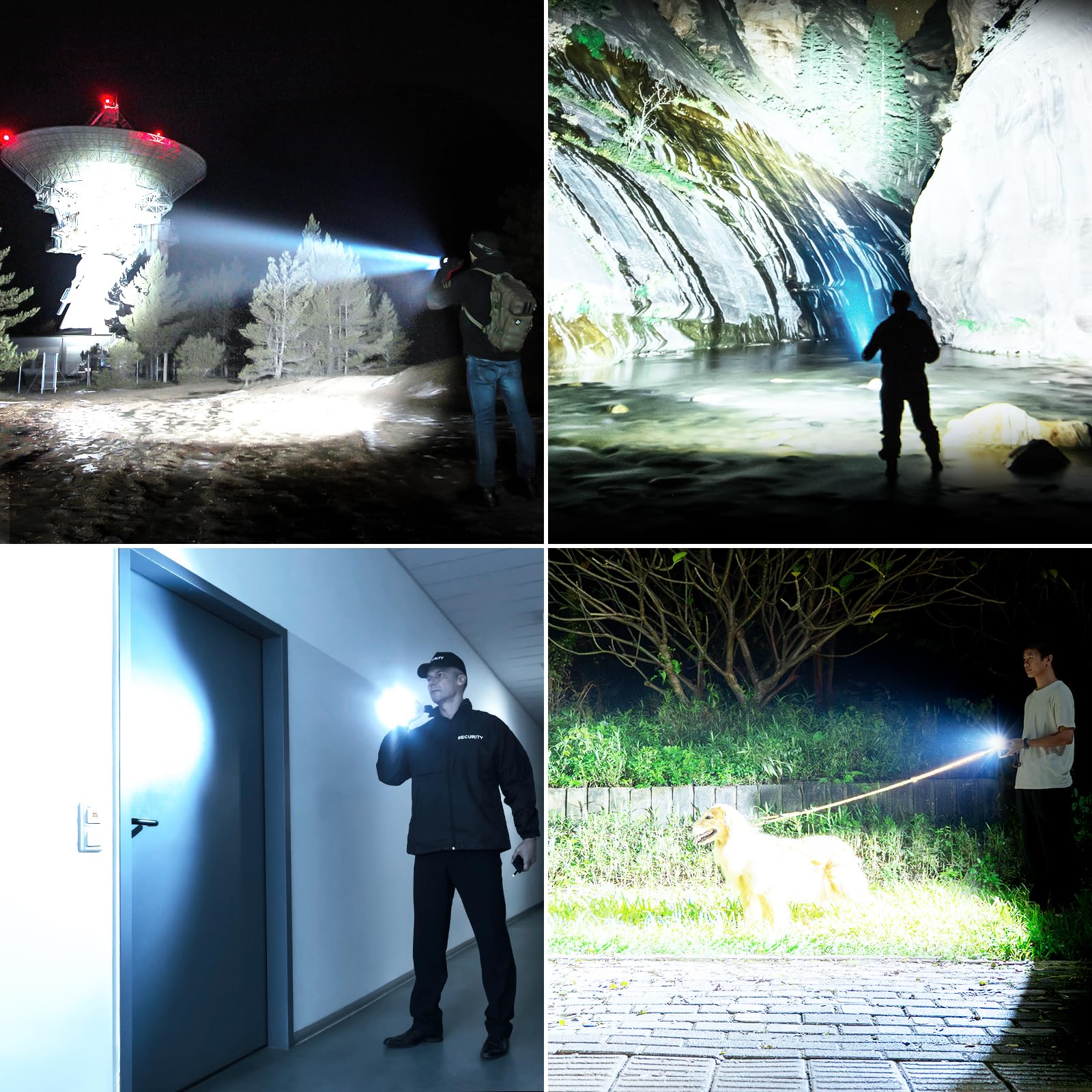 Blukar Taschenlampe LED Aufladbar, Extrem Hell Hohe Helligkeit Taschenlampen Zoombare Handlampe mit 5 Lichtmodi, IP67 Wasserdicht Flashlight Torch für Camping, Outdoor, Notfäll 9