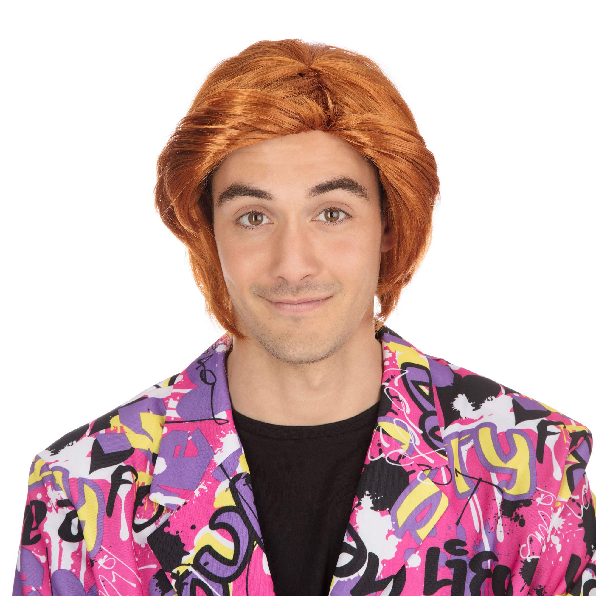 Stylish Tony Ginger Wig (1 Pc.) - Perfect Accessory for Cosplay, Music Festivals, 1970s-Themed Events, Parties, & More Halloween — image 1