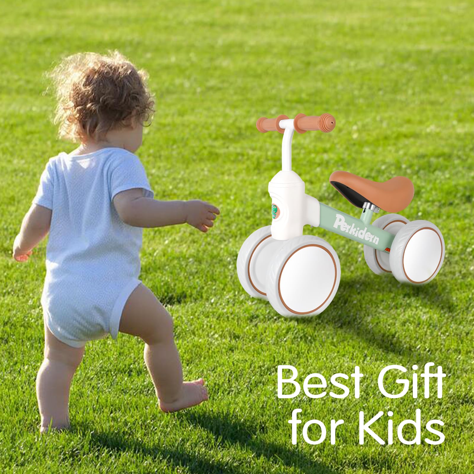 Baby Balance Bike for 1-3 Year Old Boys Girls, 12-36 Month Toddler Balance Bike, 4 Wheels Baby Bike Toddler First Birthday Gifts