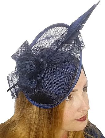 navy saucer hat