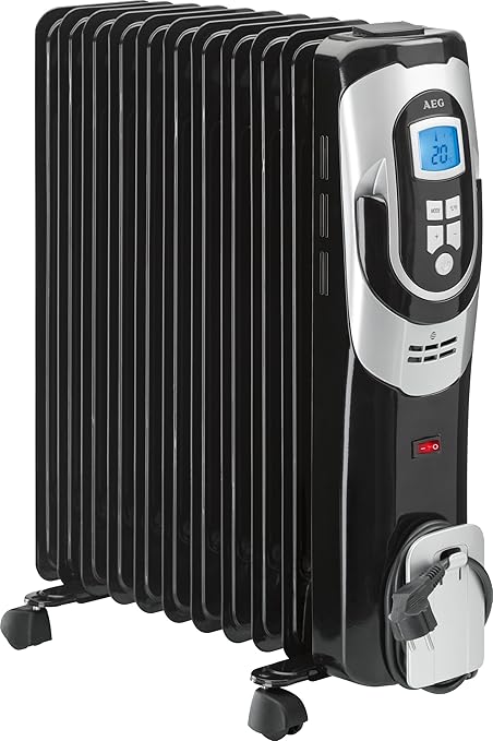 AEG RA-5589 Oil Radiator 2200W 11 Column Heater with Wheels