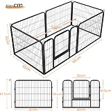 Yaheetech 6 Panel Dog Playpen 60 cm Tall Heavy Duty Metal Fence Indoor Outdoor view 5