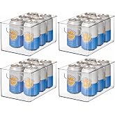 InterDesign iDesign Plastic Fridge and Freezer Organizer Bin with Integrated Handles &ndash; 10&rdquo; x 5&rdquo; x 6&rdquo;, Clear (Pack of 4)