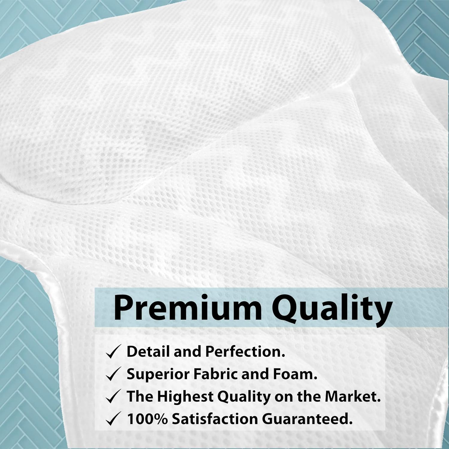 BILLIE BEAN Luxury Bath Pillow for Bathtub - 4 Bath Bombs Included - Extra Strong Suction Bath Pillows for Tub Neck and Back Support - A Relaxing Bathtub Pillow - Billie Bean Bath Accessories : Beauty
