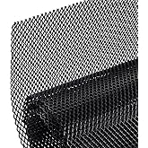 AggAuto Universal 40"x13" Car Grill Mesh 3x6mm Rhombic Hole Black | Aluminum Alloy Automotive Grille Insert Bumper, One of the Most Multifunctional Shape Grids 100x33cm