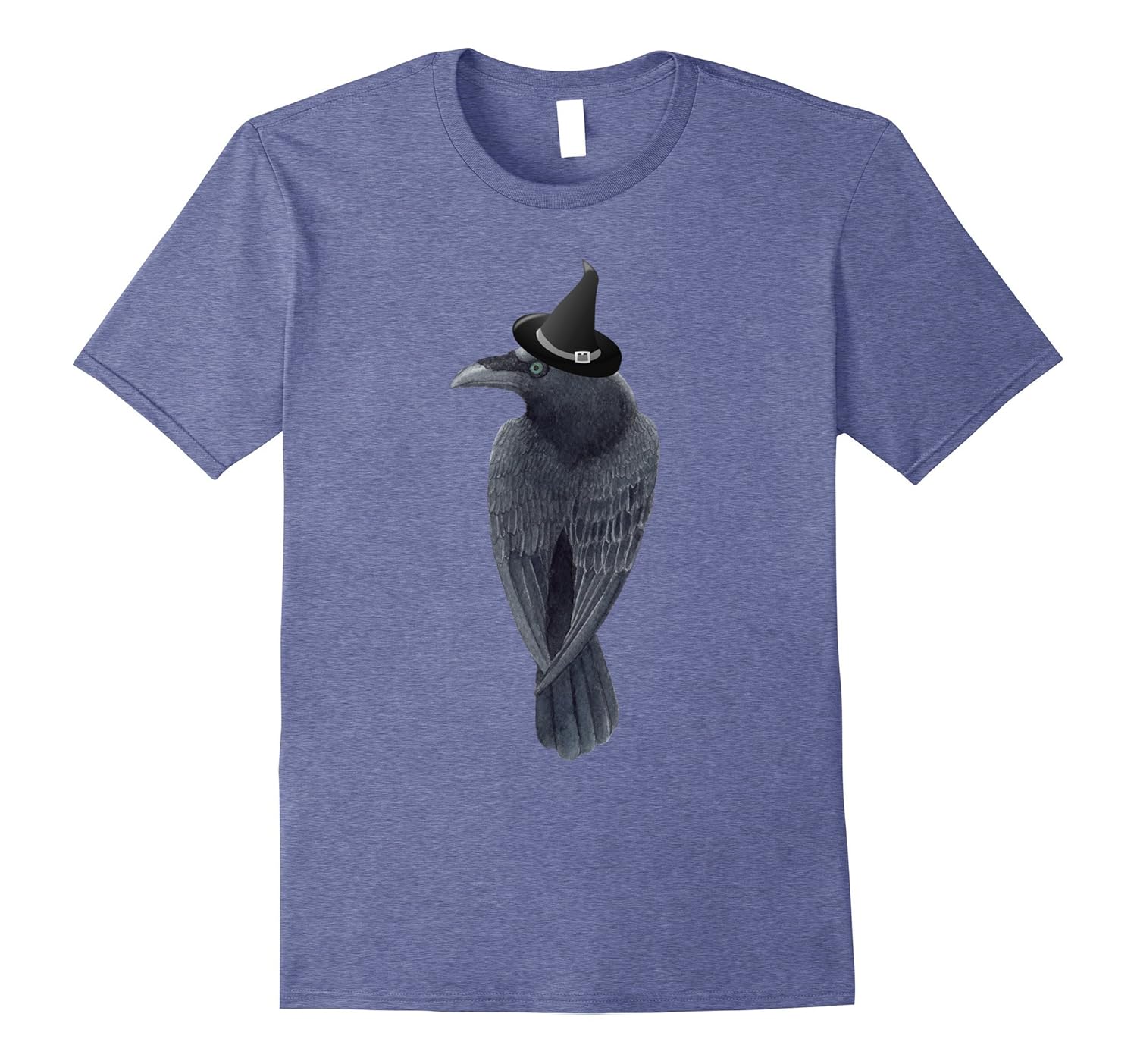 Halloween Witch Shirt - Crow or Raven Wearing A Witch Hat- TPT