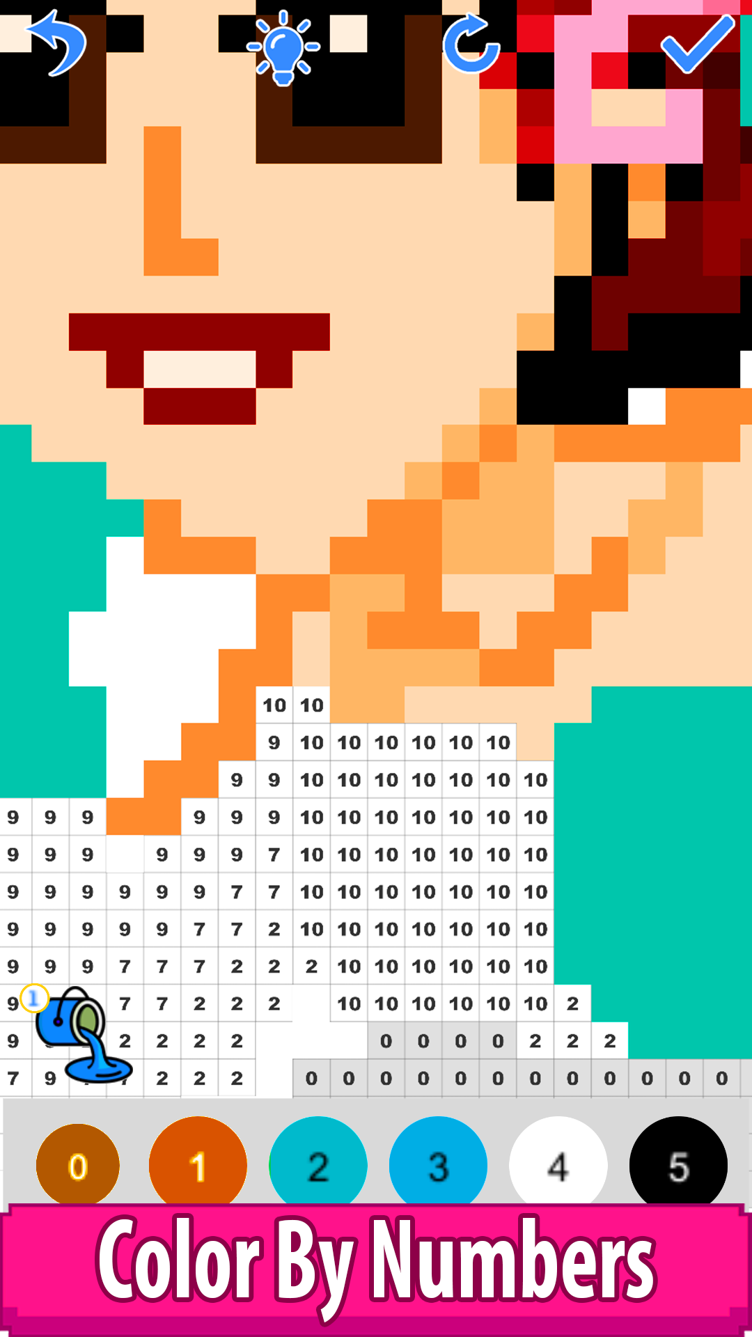 Mermaid Pixel Art Paint by Number, Sandbox Coloring Book PagesAmazon