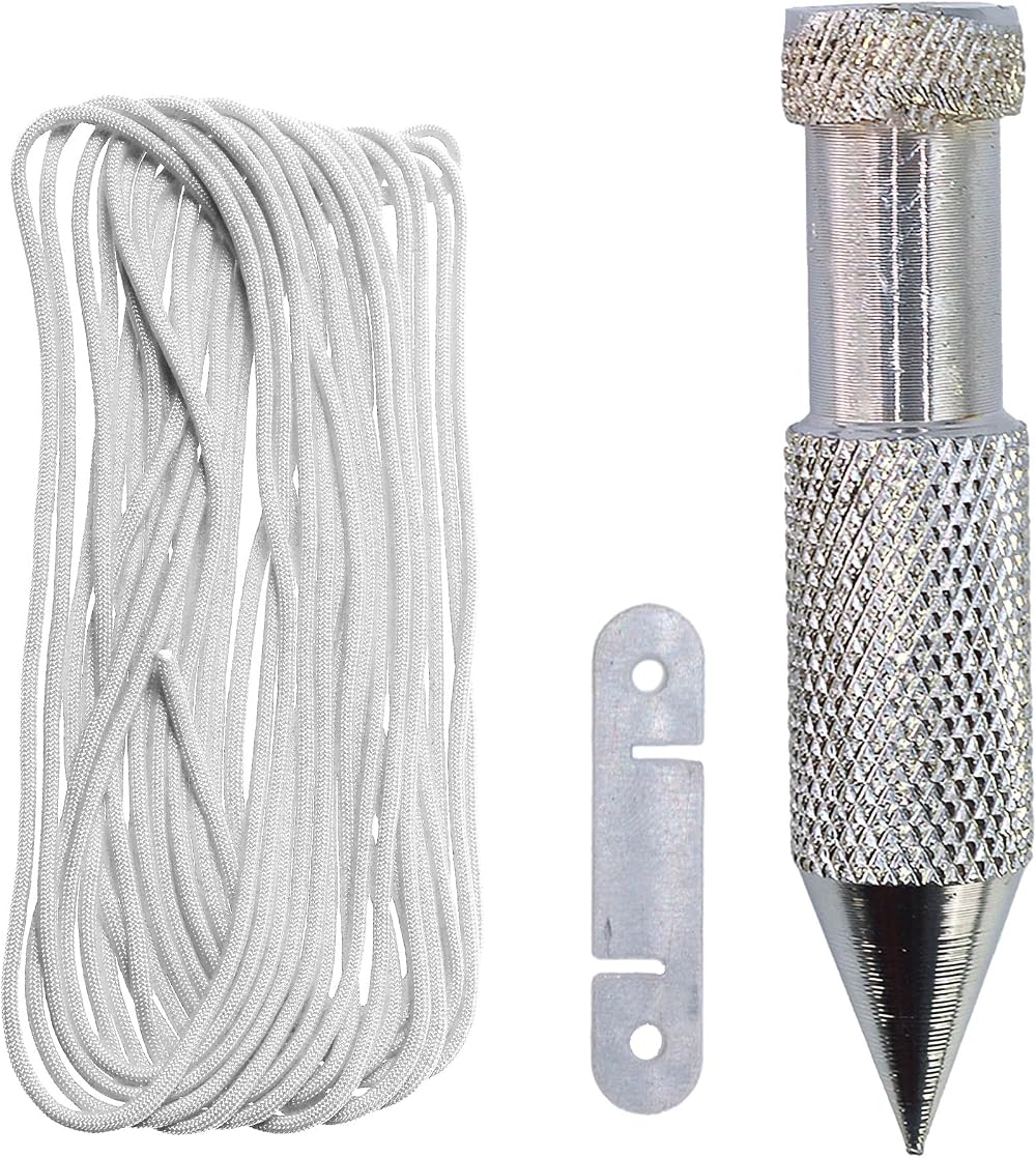 Navoys Plumb Bob & 5m Line Set Machine Pointed Corrosion Resistant Builders Tool