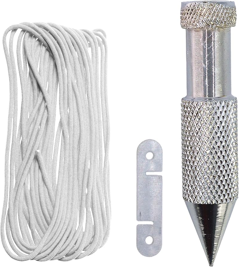 Navoys Plumb Bob & 5m Line Set Machine Pointed Corrosion Resistant Builders Tool