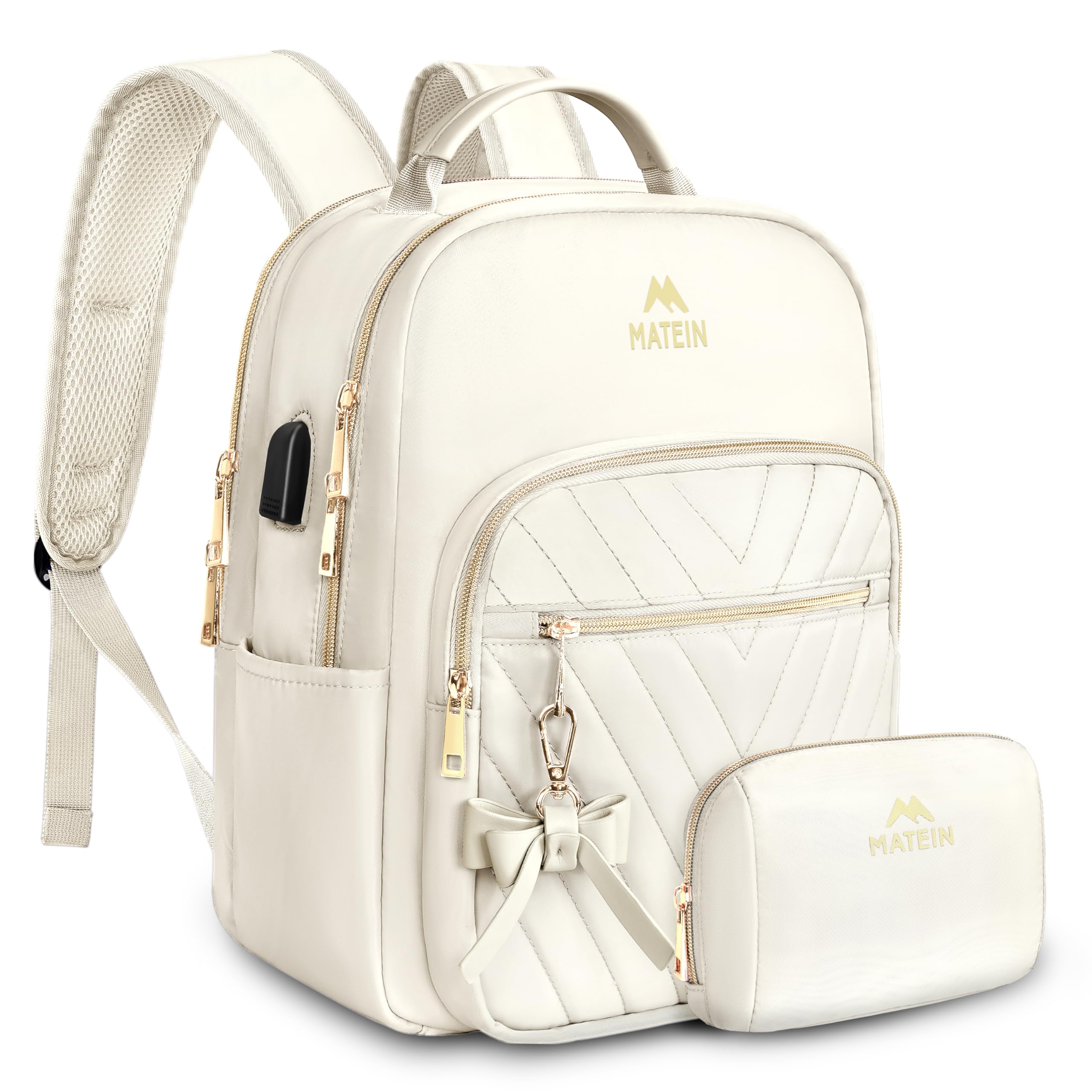 Photo 1 of (see all images) MATEIN Cute Backpacks for Women, Mini Stylish Daypack Purse with USB Charging Port, Waterproof Anti-theft Travel Casual Daily Rucksack 