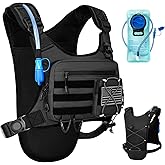 Hydration Vest with 2L Water Bladder for Men and Women,Lightweight Adjustable Hydration Backpack,Reflective Running Vest Chest Bag for Climbing Cycling Hiking