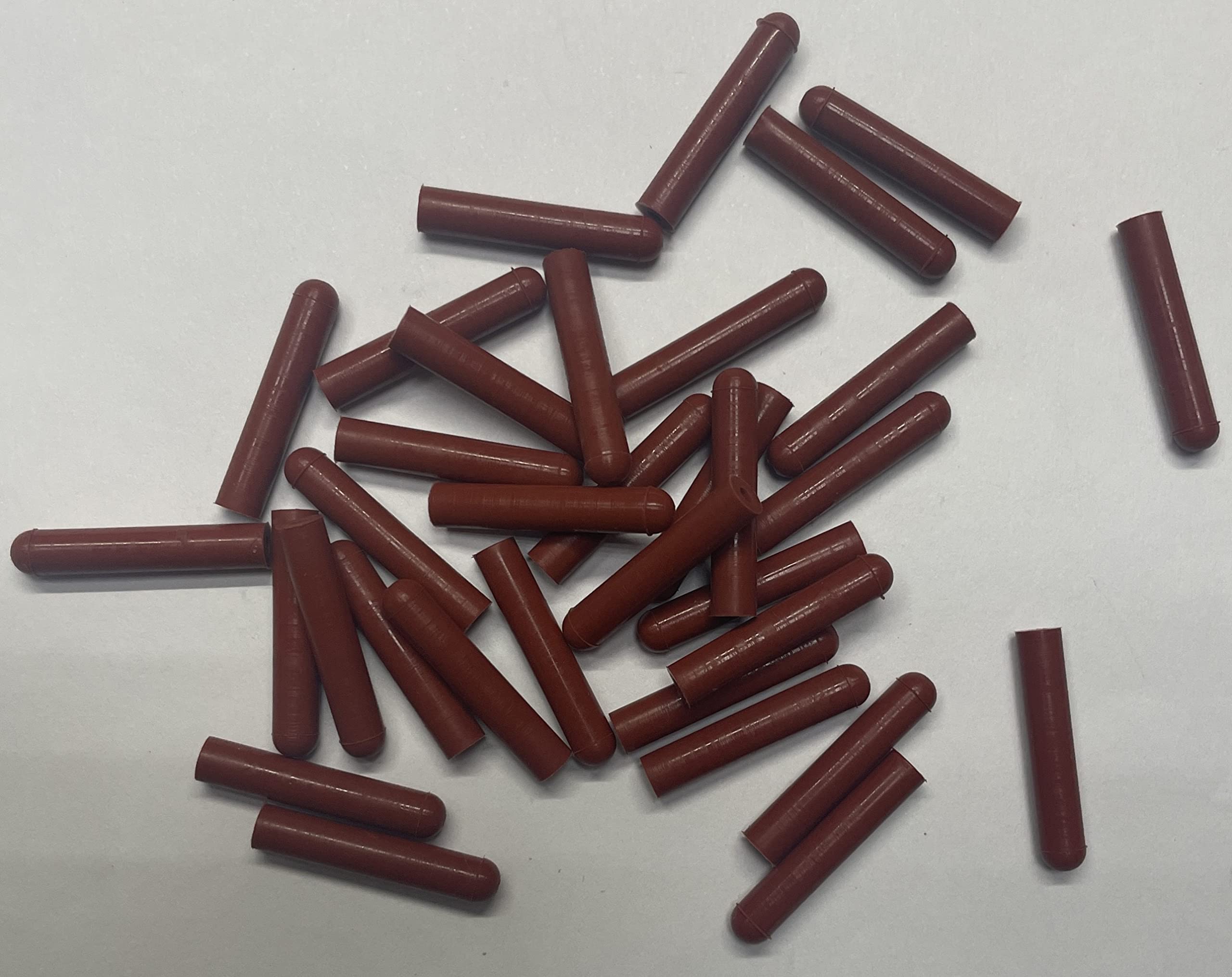 dexierp Protection Force Round Cap for 5/64" 2mm OD x19 mm L (Pack of 50) Pipe Post Tube End Cover 2-56 UNC 2-64 UNF M2 Screw Thread Protectors Elastic Silicone Rubber