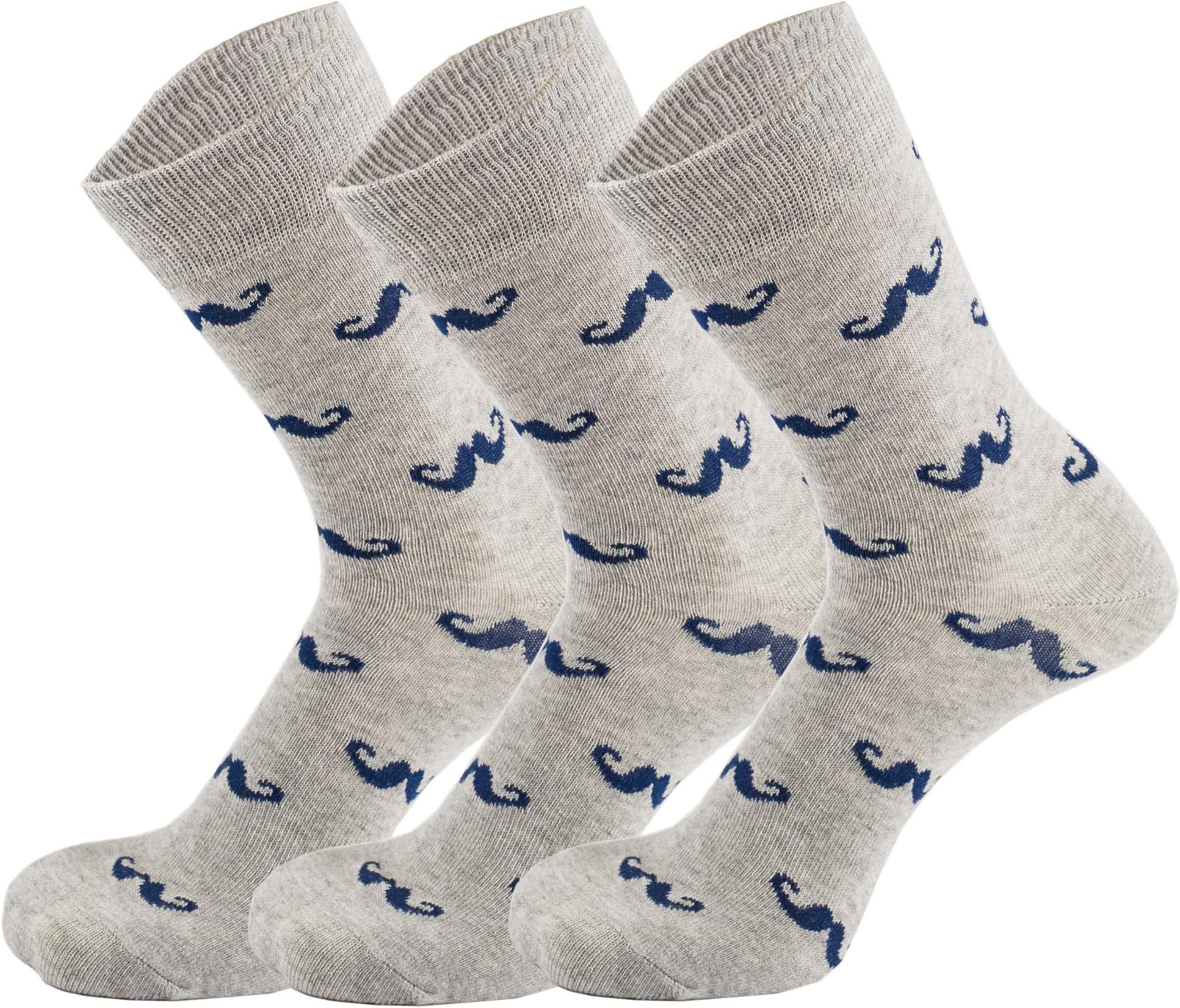 TooPhoto Mens Novelty Socks for Groomsmen Funny Mustache Colorful Crew Dress Wedding