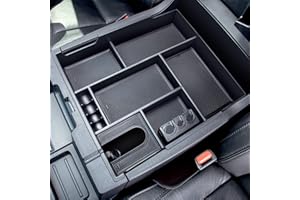 JDMCAR Compatible with Toyota Tundra Accessories 2014-2021 Center Console Organizer, Insert ABS Black Materials Tray, Armrest Secondary Storage Box - Full Tray