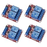 AEDIKO 4pcs DC 12V Relay Module 2 Channel Relay