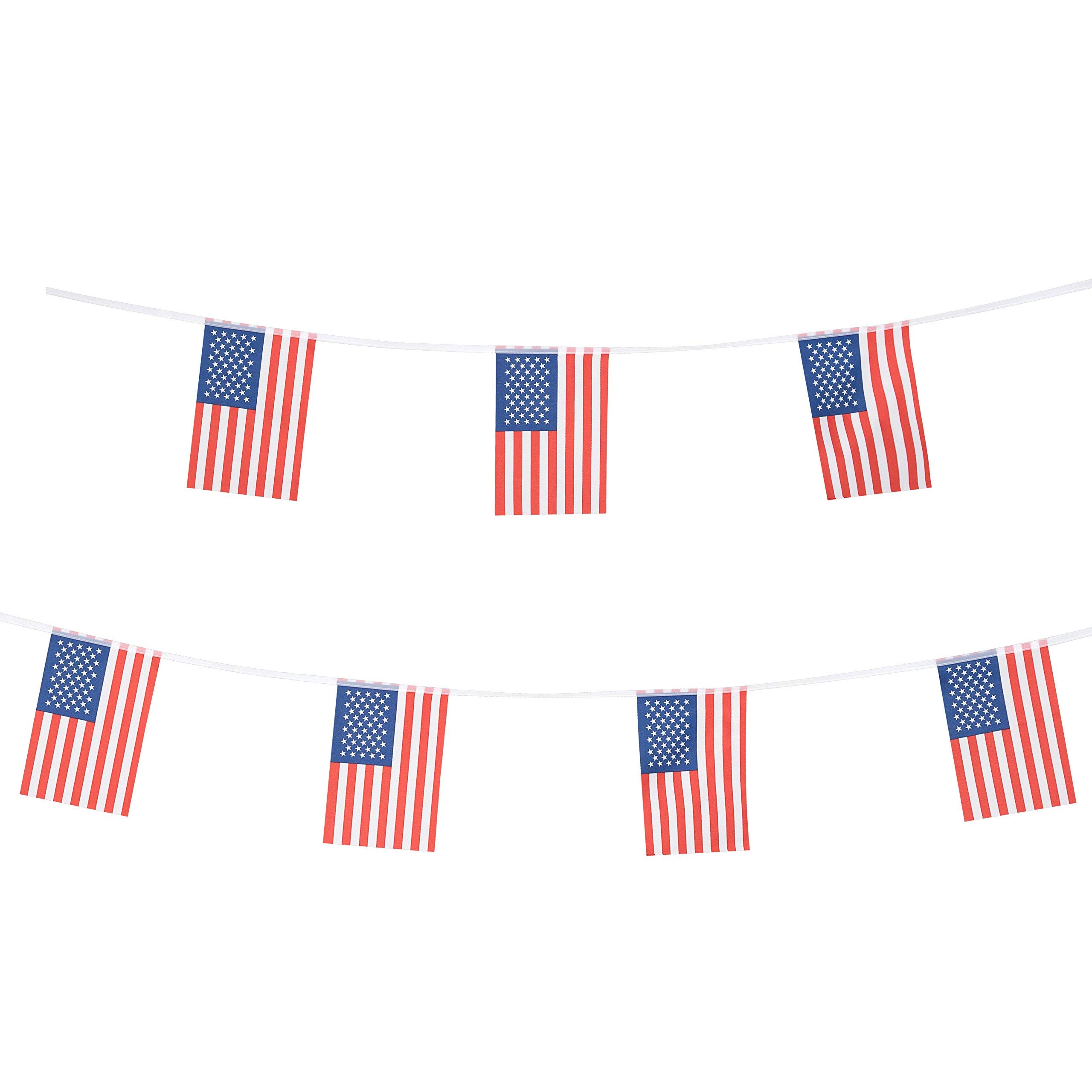Ameiracan US Flag,100Feet/76Pcs Pennant Banner Flags String,Decorations Supplies For 4th Of July,Sports Events,International Festival,Sport Events,Kids Birthday,Carnival