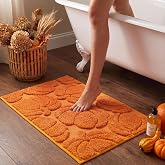 VivaNest Luxury Fall Autumn Orange Pumpkin Bathroom Mat, 17