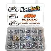 250pc Specbolt Brand Bolt Kit for Maintenance &amp; Upkeep for: KTM SX SX-F EXC EXC-F XC XC-F XCF-W XC-W MXC &amp; Freeride, 2 Strokes 50 60 65 85 105 125 250 300 550, 4 Strokes 250 350 400 450 500 520 525