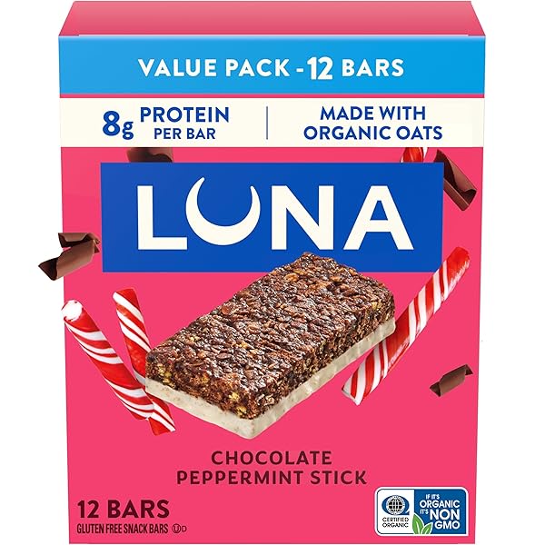 LUNA BAR – CHOCOLATE PEPPERMINT STICK FLAVOR –...