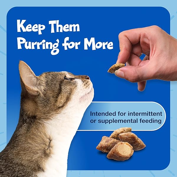 BLUE BUFFALO BURSTS CRUNCHY & CREAMY CAT TREATS, GREAT FOR TRAINING, PAW-LICKIN’ CHICKEN, 5-OZ BAG