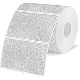 YEGAWEN 3x2 Inch Holographic Thermal Labels, Shiny Silver Thermal Sticker Labels, Rainbow Glitter Stickers for Price, Barcode, Mailing, Name, DIY Custom Logo Design, 200 pcs/1 Roll