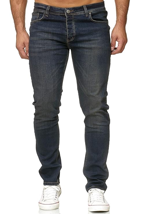 Reslad Jeans Herren Slim Fit Basic Herren-Hose Jeanshose Männer Jeans Hosen Stretch Denim RS-2091