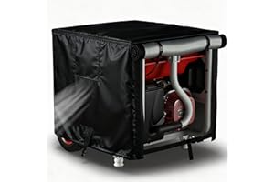 GEHENG Waterproof Generator Cover, 30x30x26 inch, 600D Heavy Duty Oxford - for Most Generators 5500-15000 Watt, Portable Generator Cover for Ourside, Black