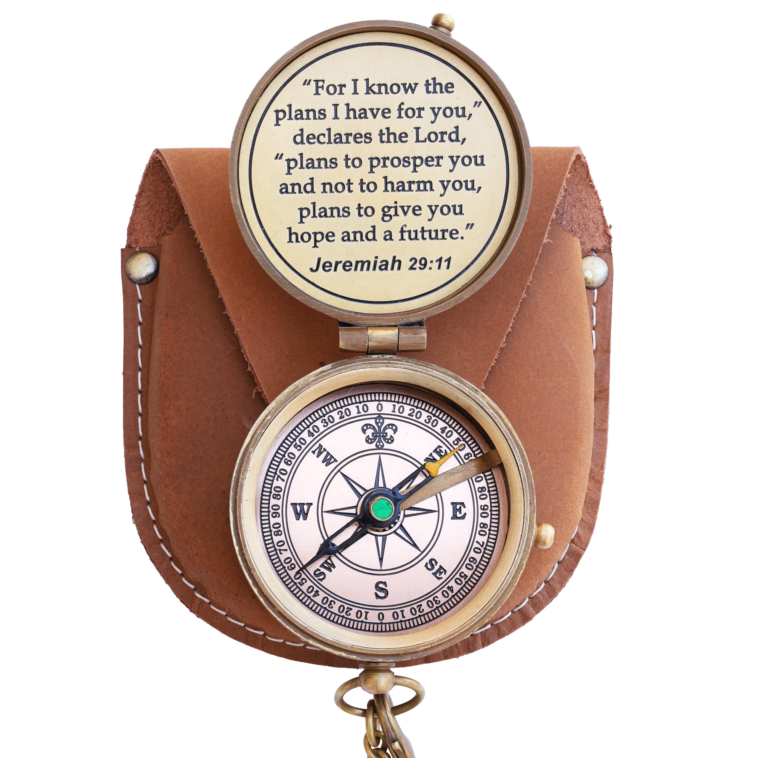 NEOVIVID for I Know The Plans I Have for You Engraved Compass, Jeremiah 29 11, Baptism Gifts, Best Easter, Birthday, Mothers Day, Fathers Day, Graduation Gift, Wedding Gifts