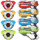 Laser Tag Guns Set of 4 Laser Tag Guns with Digital LED Score Display Vests,Gifts for Teens and Adults Boys & Girls,Adults an