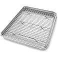 USA Pan Jelly Roll Baking Pan and Bakeable Cooling Rack, Nonstick Commercial Quality