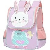 SUN EIGHT Toddler Lightweight Backpack for Girls Cute 3D Animal Waterproof Schoolbag for Baby Girl Boy 1-3 Years(Rabbit)