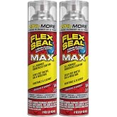 Flex Seal Spray Rubber Sealant Coating, Waterproof, Clear, 17 oz, 2-Pack | Stops leaks fast, seals out water, air, moisture, prevents rust, paintable, flexible, gutters, roof repair, RV, wood, metal