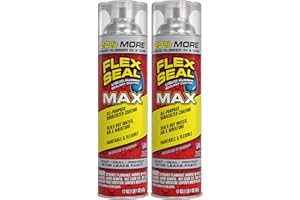 Flex Seal MAX, 17 oz, 2-Pack, Clear, Stop Leaks Instantly, Waterproof Rubber Spray On Sealant Coating, Perfect for Gutters, Wood, RV, Campers, Roof Repair, Skylights, Windows, and More