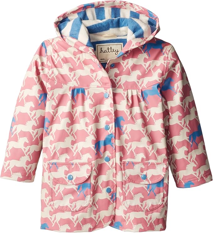 Hatley Girls RaincoatShow Horses, Pink, 8 Years Amazon.co.uk Clothing