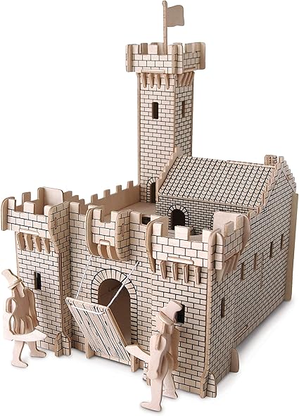 wooden toy castles and knights