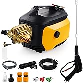 Pressure Washer with 3 Quick Connect Nozzles,Inlet Hose & Filter, Foam Cannon for Cars/Fences/Driveways Cleaning