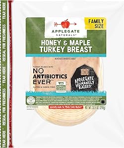 Applegate, Natural Honey & Maple Turkey Breast Family Size, 10.5oz