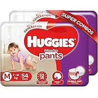 Huggies Wonder Pants Medium Size Diapers Combo Pack of 2, 54 Counts Per Pack (108 Counts)