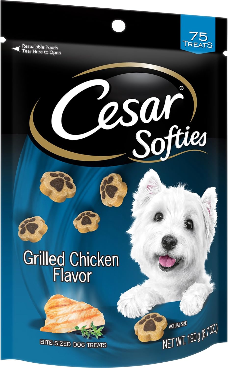 Cesar Canine Cuisine Softies Dog Treats, Grilled Chicken Flavor, 75 Count