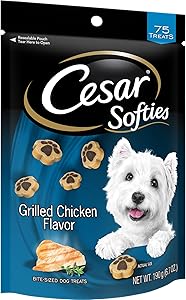 Cesar Canine Cuisine Softies Dog Treats, Grilled Chicken Flavor, 75 Count
