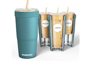 FROST BUDDY Frostbuddy | To Go Buddy - 30 oz Stainless Steel Vacuum Insulated Tumbler Cup - thermal cups for hot and cold drinks - stainless steel Tumbler Dunkin Cup (30oz To-Go- Buddy | Turquoise)