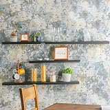 Harbour Housewares 80cm Black Floating Shelf with Hidden Brackets view 7