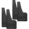 QUYDDC 4 Pcs Universal Black Soft Rubber Mud Flaps - Prevent Mud Splashes, Enhance Appearance, Easy Install, Waterproof & Scratch Resistant - Ideal for Sedan SUV and Urban/Suburban Cars -Cool