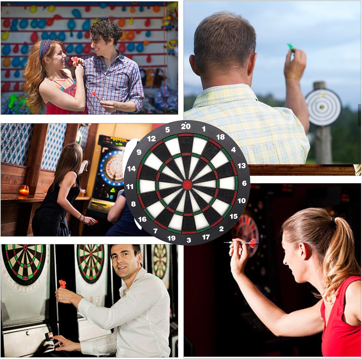 Ylovetoys Dart Board Soft Tip Safety Kids Dart Board Set Boys Toys Gifts, 16.4 inch Rubber Dartboard with 9 Soft Tip Safe Darts Great Game for Office and Family Leisure Sport : Sports & Outdoors