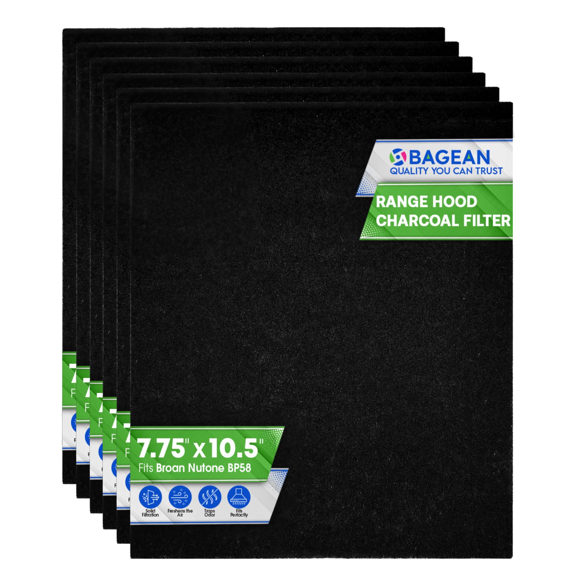 Range Hood Charcoal Filter 7.75” x 10.5” - Fits