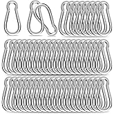 High-PQ Carabiner, Heavy Duty Galvanized Steel Spring Snap Hook Carabiner Clips with 220LBS Holding Capacity, Ideal for Outdoor, Hammock, Swing and Travel (M5 2Inch, 50PCS)