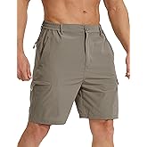 MOURCE Men's Hiking Shorts 9" - Lightweight Quick Dry Cargo Shorts for Men with 5 Pockets for Summer Golf Travel & Camping